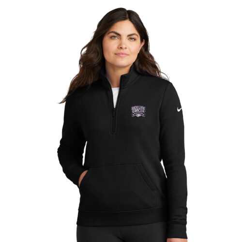 Nike Women's Club Fleece Sleeve Swoosh 1/2-Zip