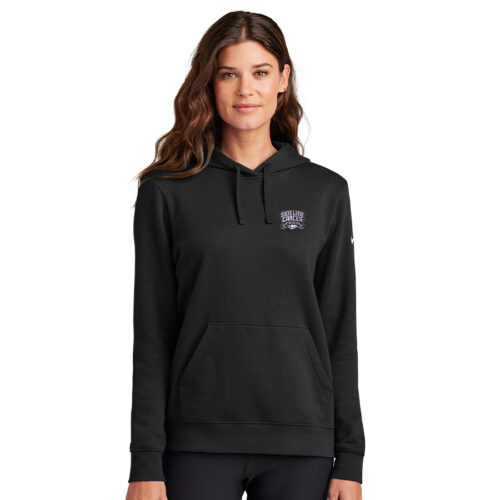 Nike Women's Club Fleece Sleeve Swoosh Pullover Hoodie